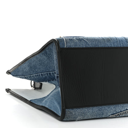 Dolce & Gabbana DOLCE GABBANA Large Denim Patchwork Shopping Tote Blue Black 8 of 10