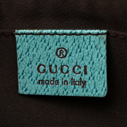 Gucci Monogram Horsebit Nail Chain Pochette Turquoise 6 of 12