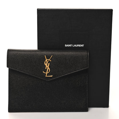 Saint Laurent Grain De Poudre Uptown Baby Pouch Black 10 of 10