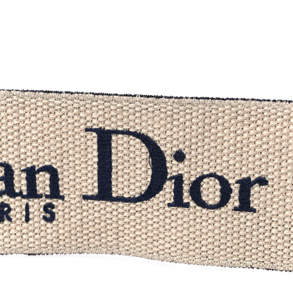 Christian Dior Canvas Embroidered Shoulder Strap Blue 4 of 7