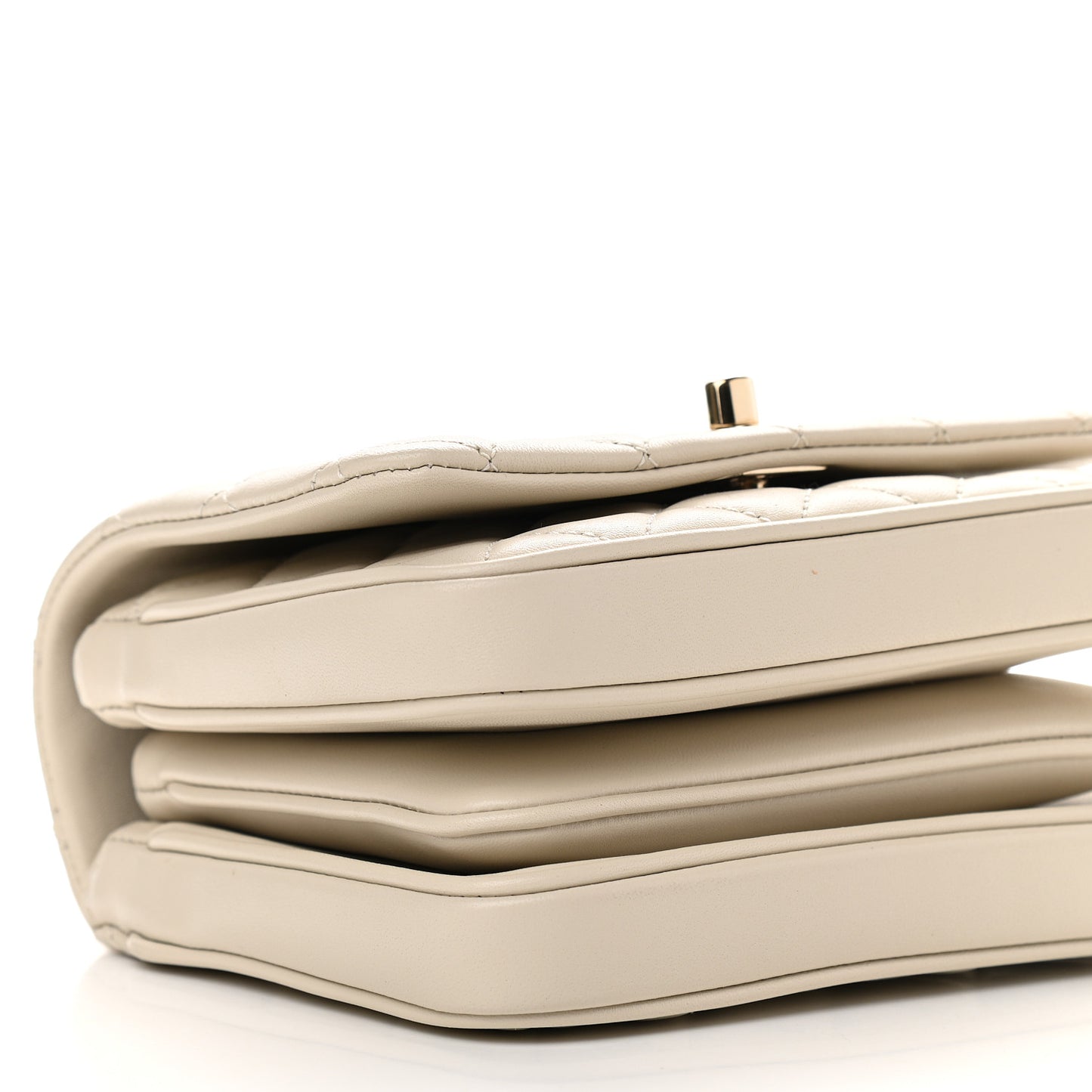 Lambskin Quilted Mini Citizen Chic Flap Ivory