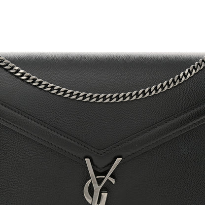 Saint Laurent Grain De Poudre Monogram Cassandra Clasp Bag Black 9 of 15