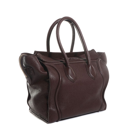 Celine Pebbled Calfskin Mini Luggage Chocolate 3 of 9