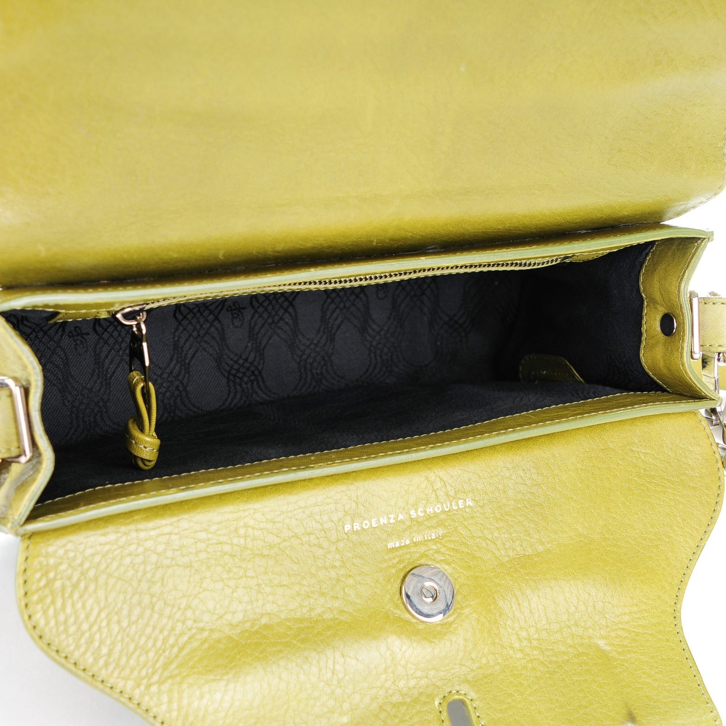 Calfskin PS11 Classic Shoulder Bag Olive