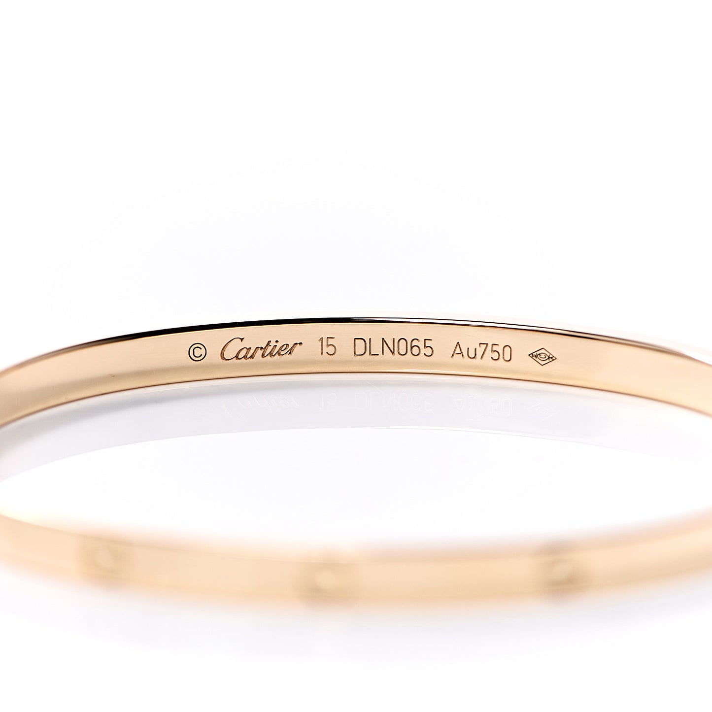 18K Yellow Gold Small LOVE Bracelet 15