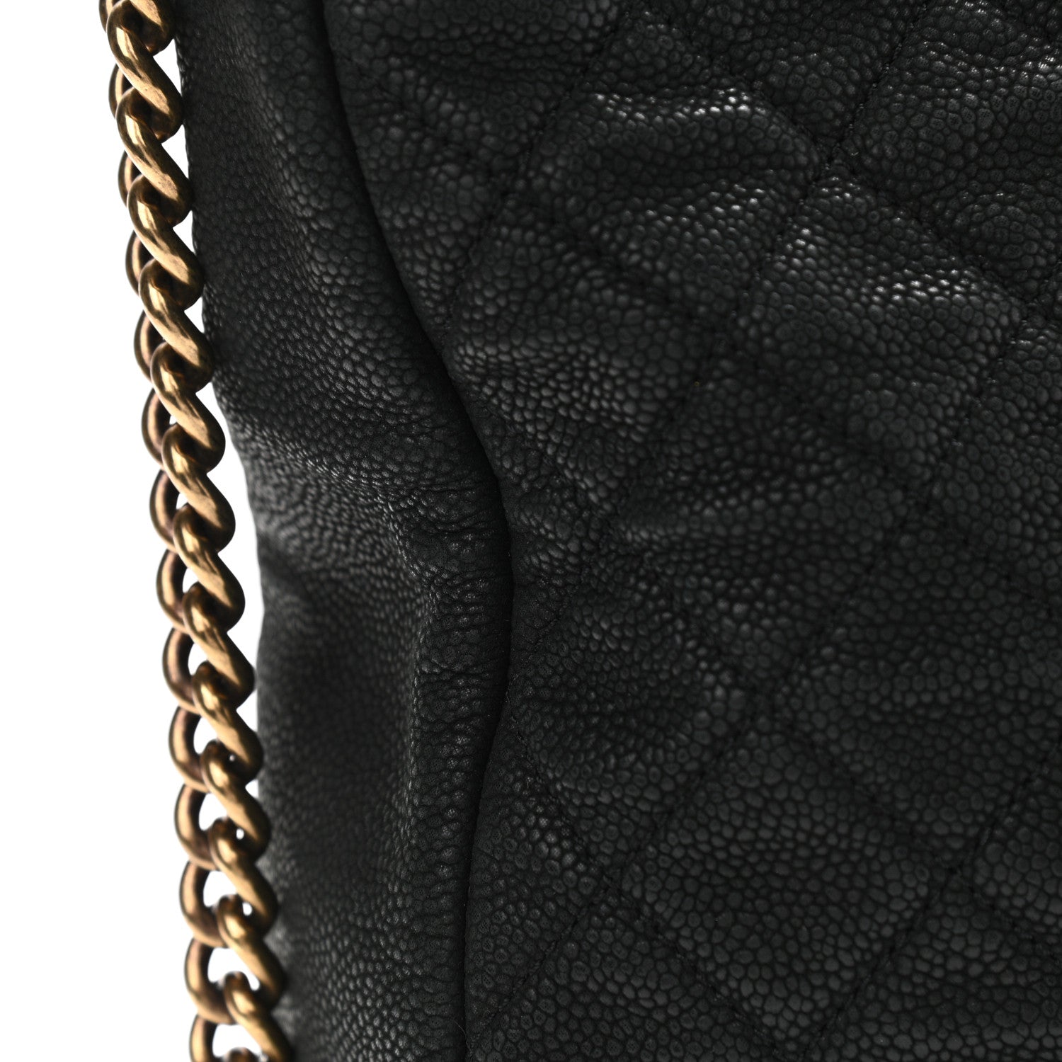 Chanel Iridescent Caviar Quilted Country Chic Hobo Black 13 of 14