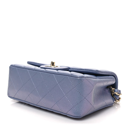Chanel Iridescent Lambskin Quilted Mini Rectangular Flap Light Purple 7 of 7