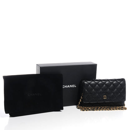 Chanel Caviar Quilted Wallet On Chain WOC Black 5 of 9