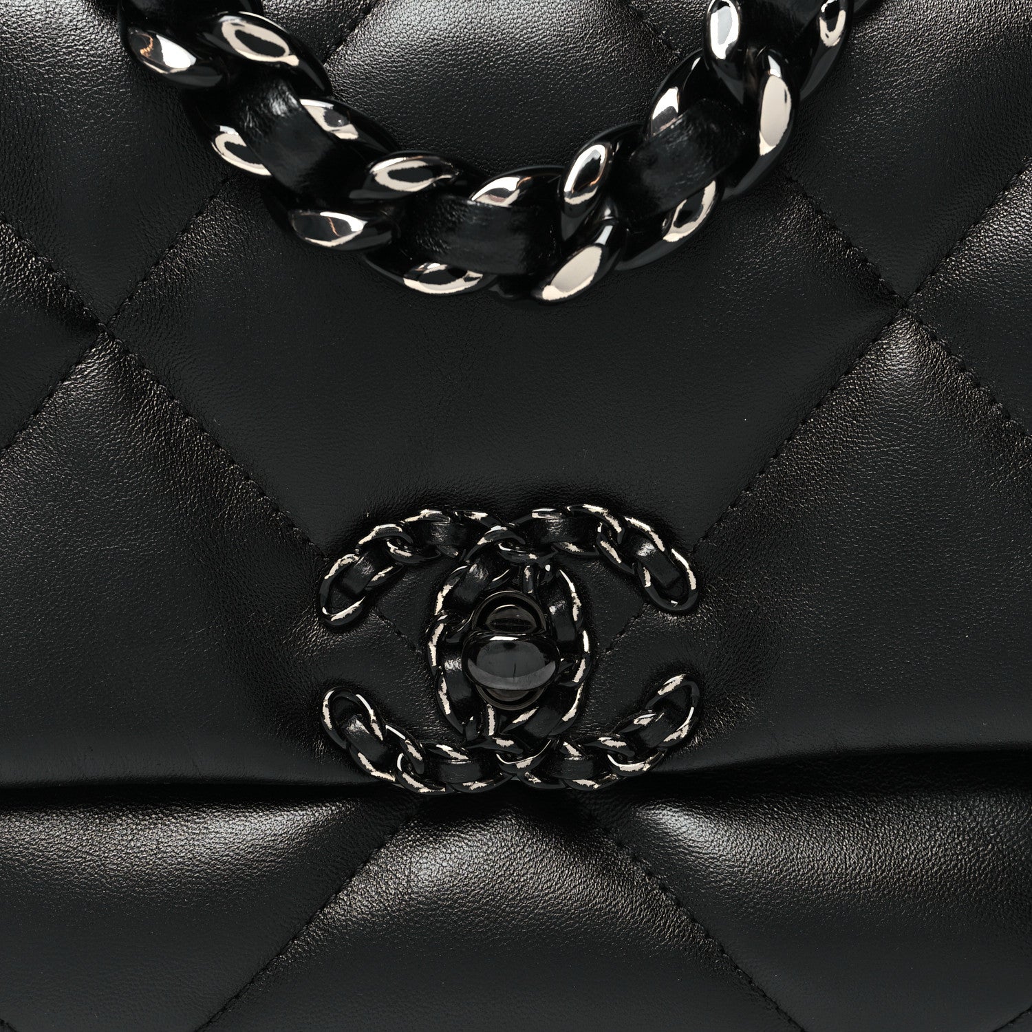 Chanel Lambskin Quilted Medium Chanel 19 Flap So Black 8 of 10