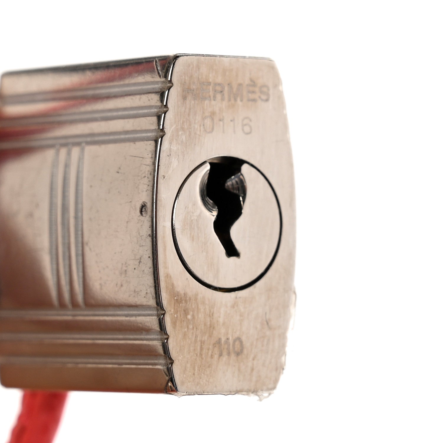 Hermes Epsom Lock and Key Clochette Set Rouge Casaque 4 of 4