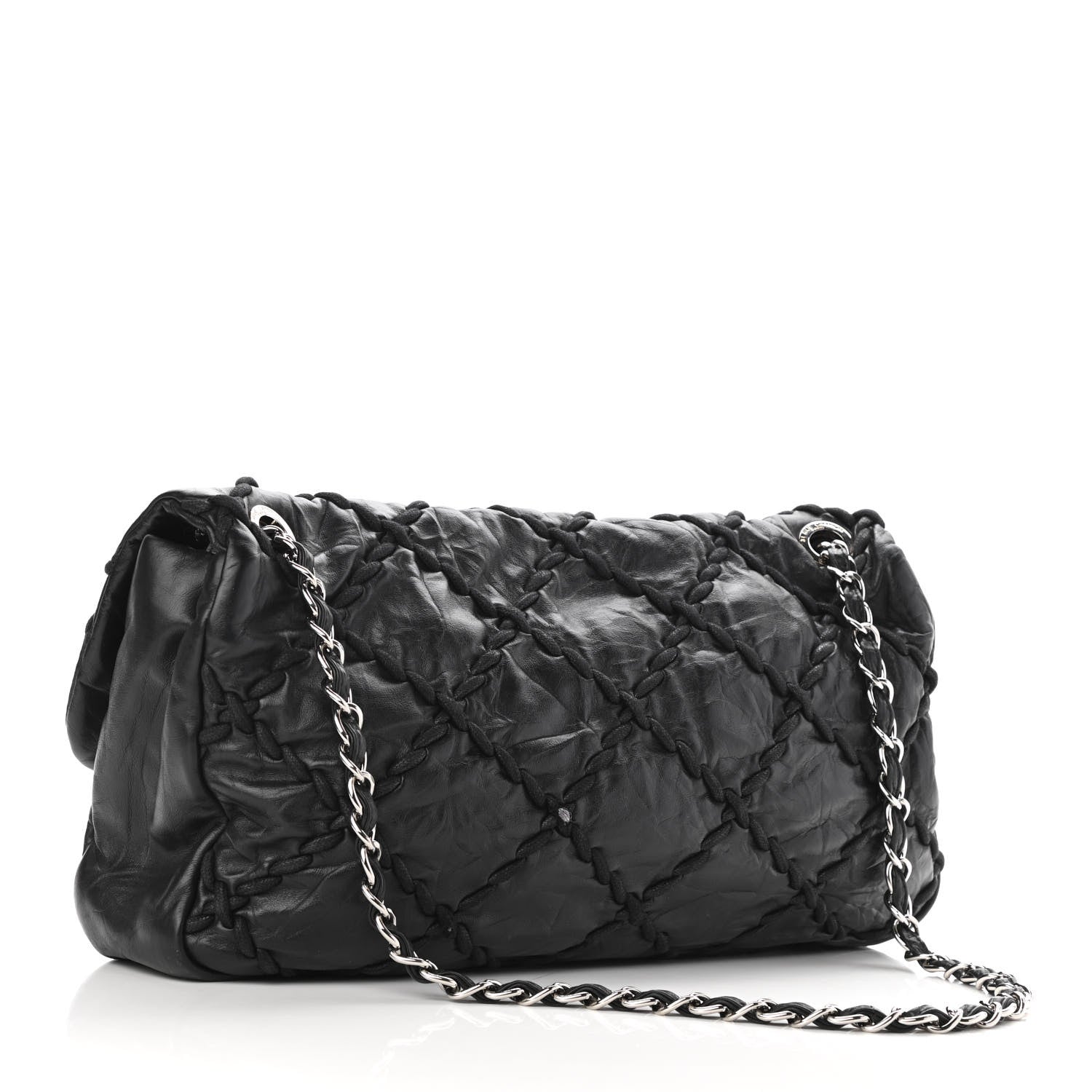 Chanel Calfskin Ultra Stitch Oversize Flap Black 3 of 10