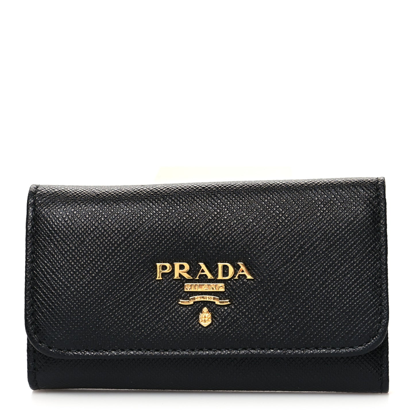 Saffiano Metal 6 Key Holder Nero Black