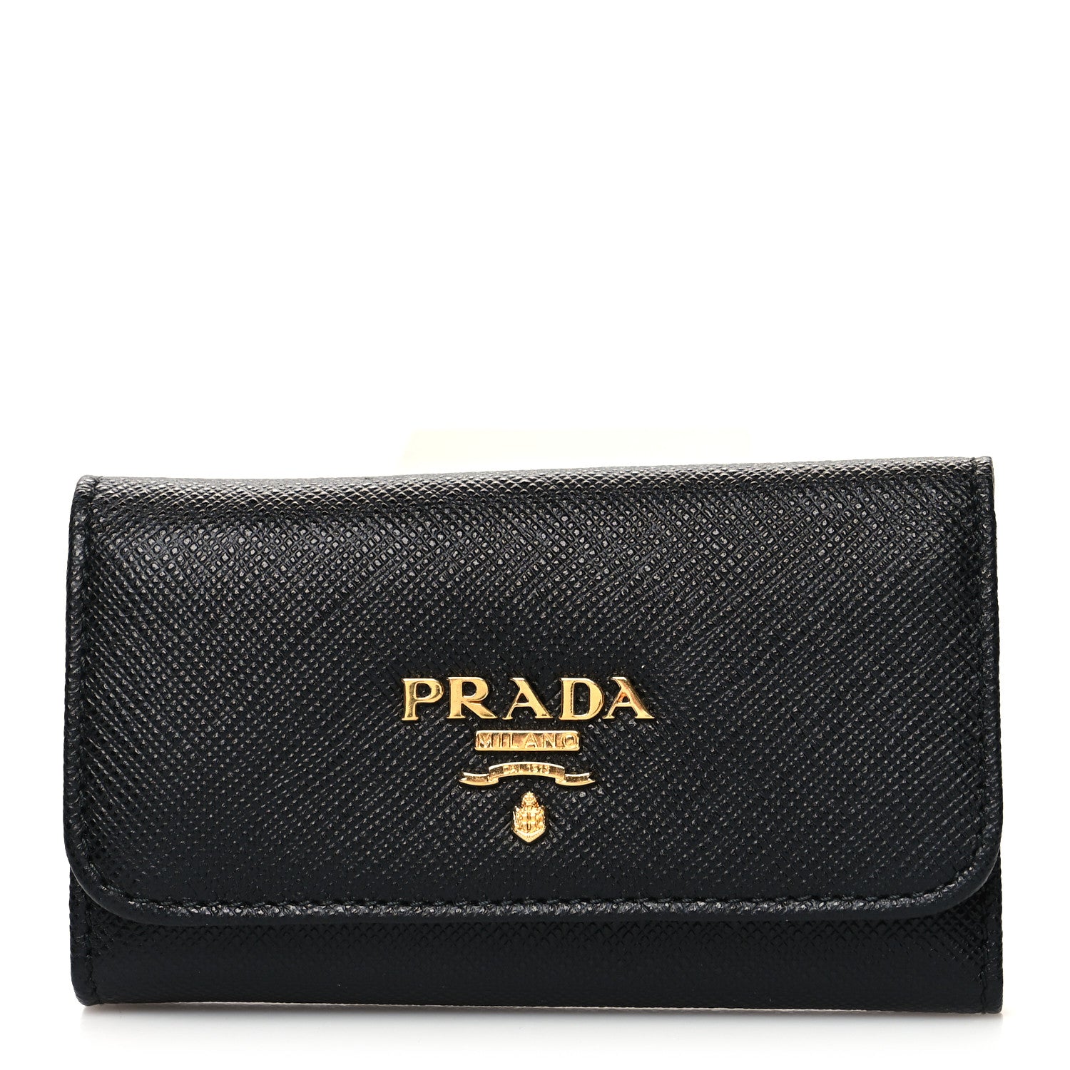 Prada Saffiano Metal 6 Key Holder Nero Black 1 of 8