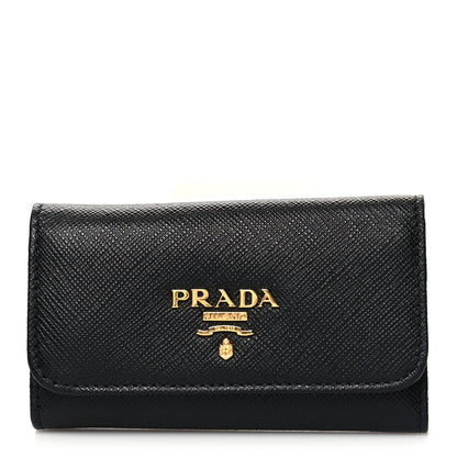 Prada Saffiano Metal 6 Key Holder Nero Black 1 of 8