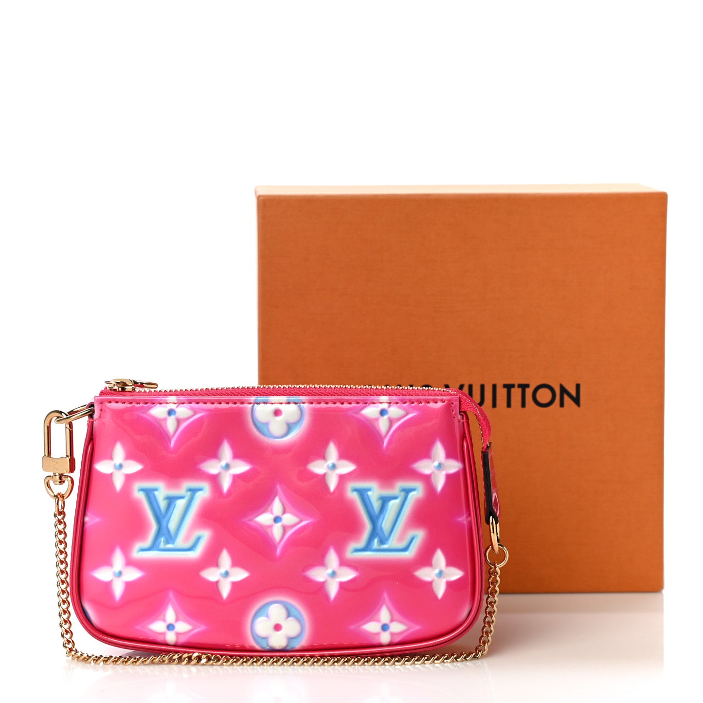 Vernis Valentine Mini Pochette Accessories Fuchsia Neon