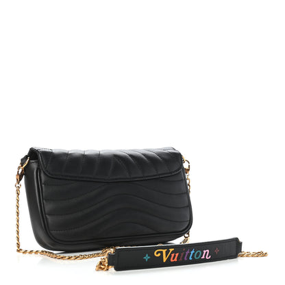 Louis Vuitton Calfskin New Wave Chain Pochette Black 3 of 8