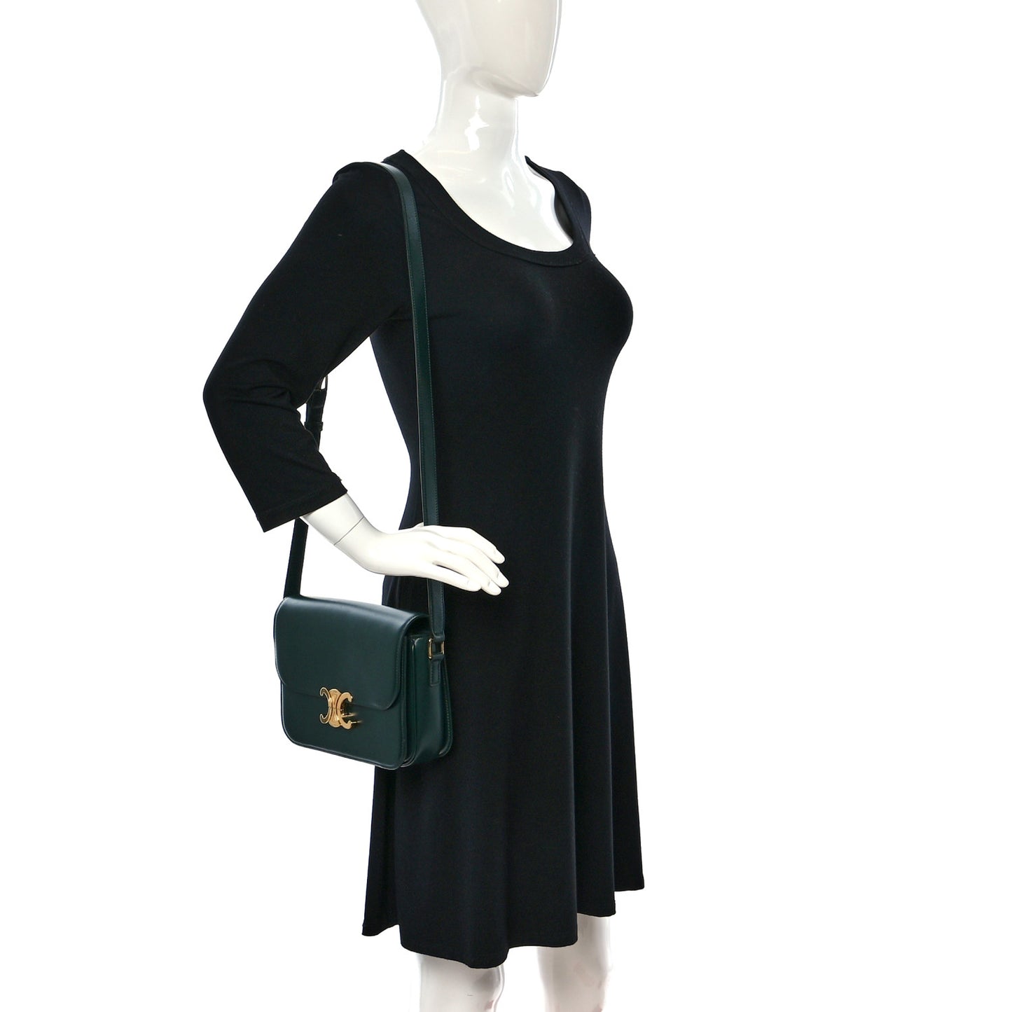 Shiny Calfskin Medium Triomphe Amazone