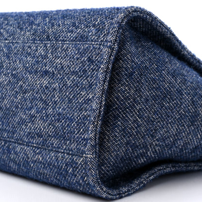 Chanel Mixed Fibers Calfskin Medium Deauville Tote Blue 9 of 11