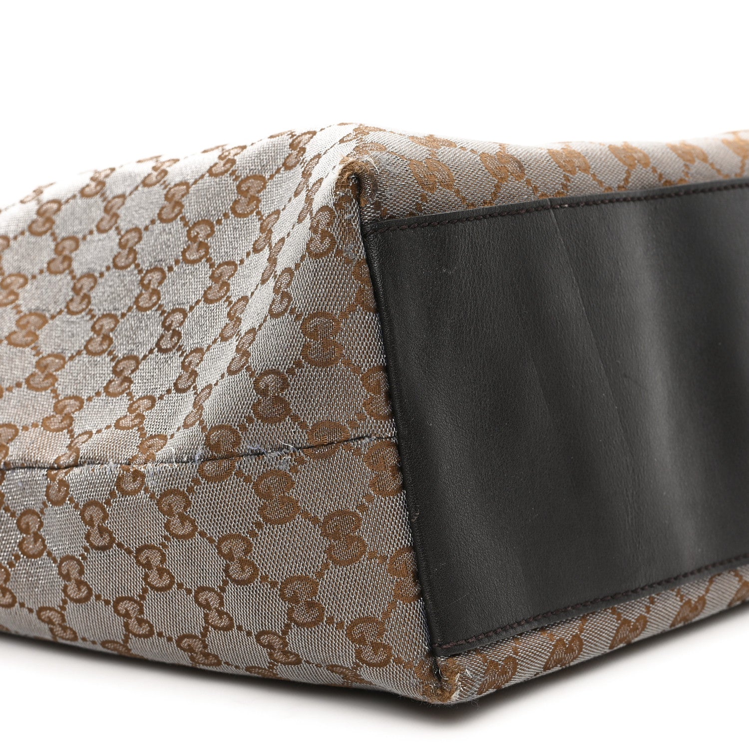 Gucci Metallic Monogram XL Shopper Tote Brown 9 of 11