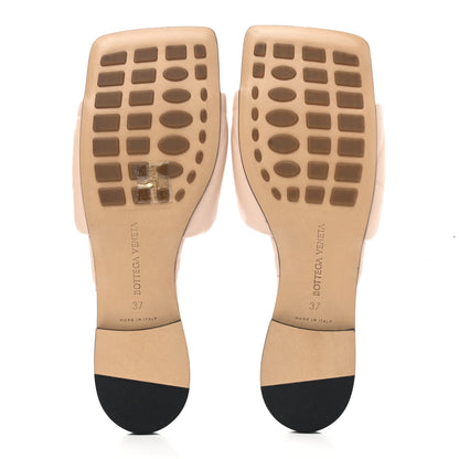 Bottega Veneta Nappa Quilted Rubber Lido Flat Sandals 37 Cane Sugar 5 of 10