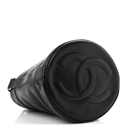 Chanel Caviar Drawstring Bucket Shoulder Bag Black 5 of 16