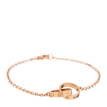 Cartier 18K Pink Gold Interlocking LOVE Bracelet 1 of 3