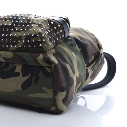 Saint Laurent Canvas Camouflage Studded Hunting Backpack Green Black Brown 6 of 11