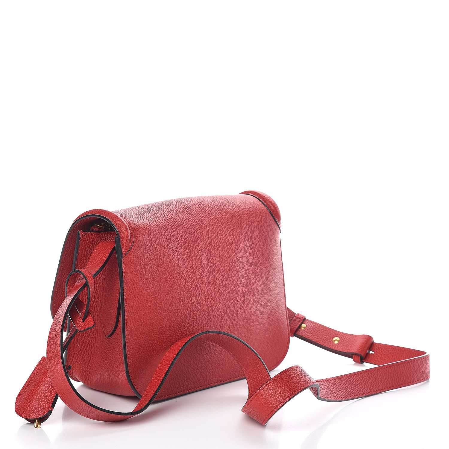 Alexander McQueen Grained Calfskin Padlock Crossbody Bag Red 3 of 10