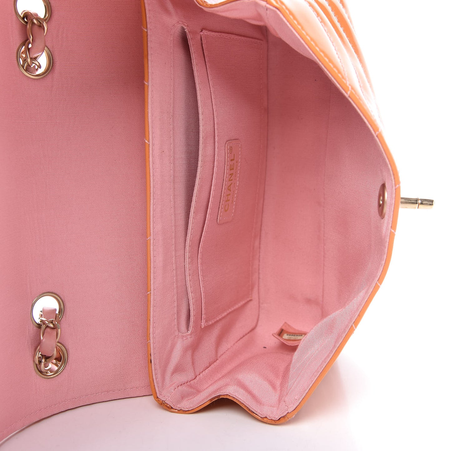 Patent Small Single Flap Orange