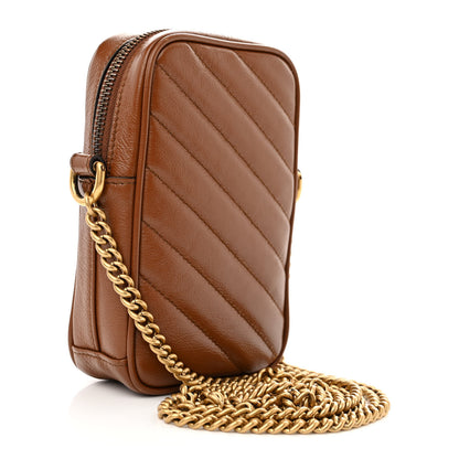 Gucci Azalea Calfskin Matelasse Diagonal Mini GG Marmont Crossbody Bag Cuir 3 of 10