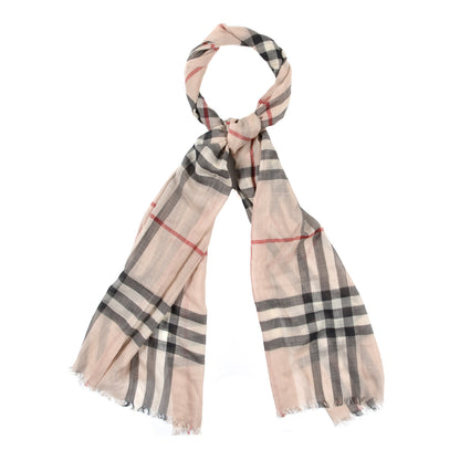 Burberry Wool Silk Gauze Giant Check Scarf Trench 1 of 5