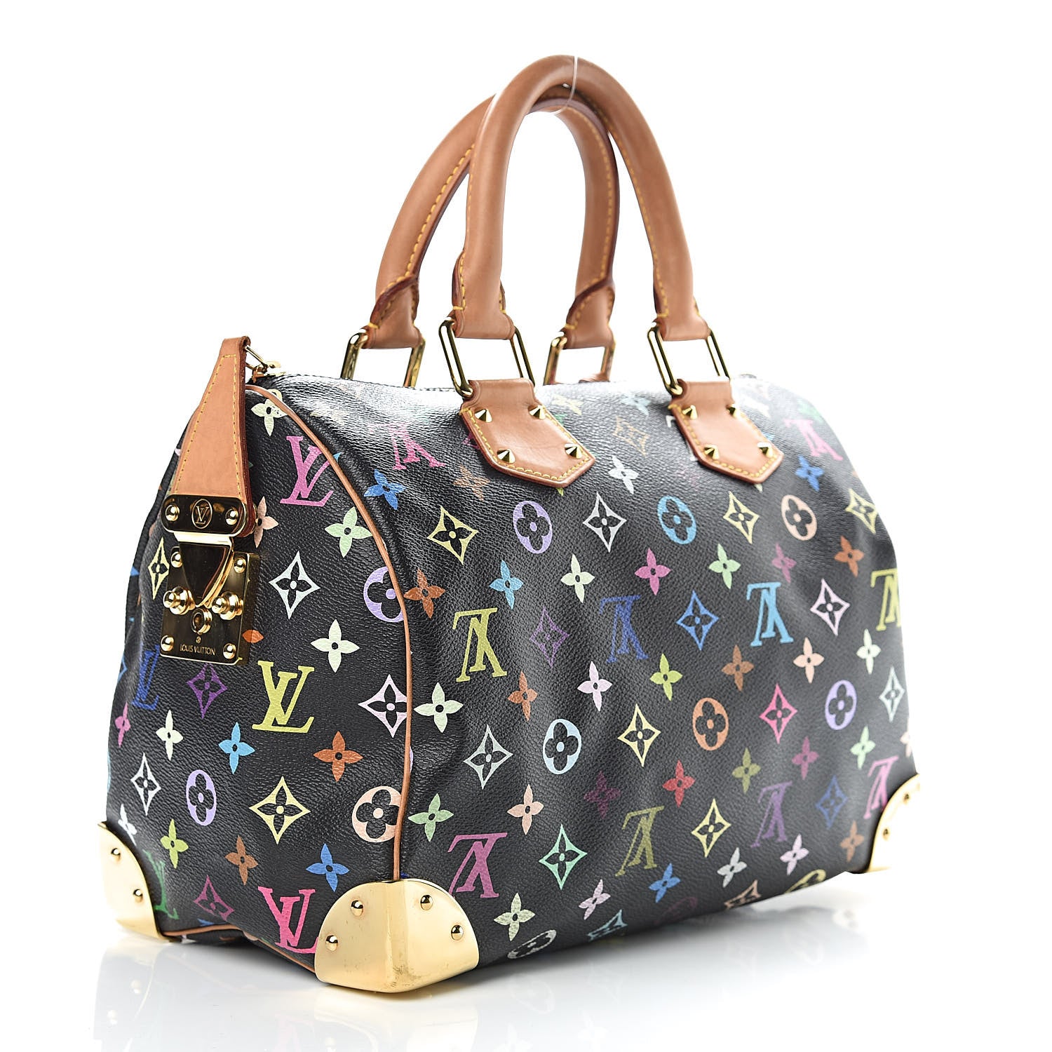 Louis Vuitton Monogram Multicolor Speedy 30 Black 3 of 10