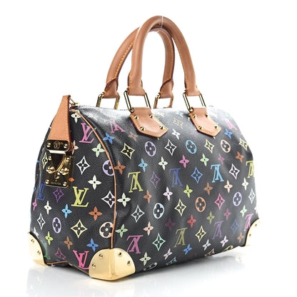 Louis Vuitton Monogram Multicolor Speedy 30 Black 3 of 10