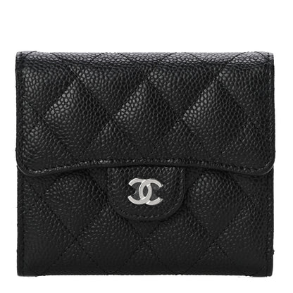 Chanel Caviar Quilted Compact Flap Wallet Black 1 of 12