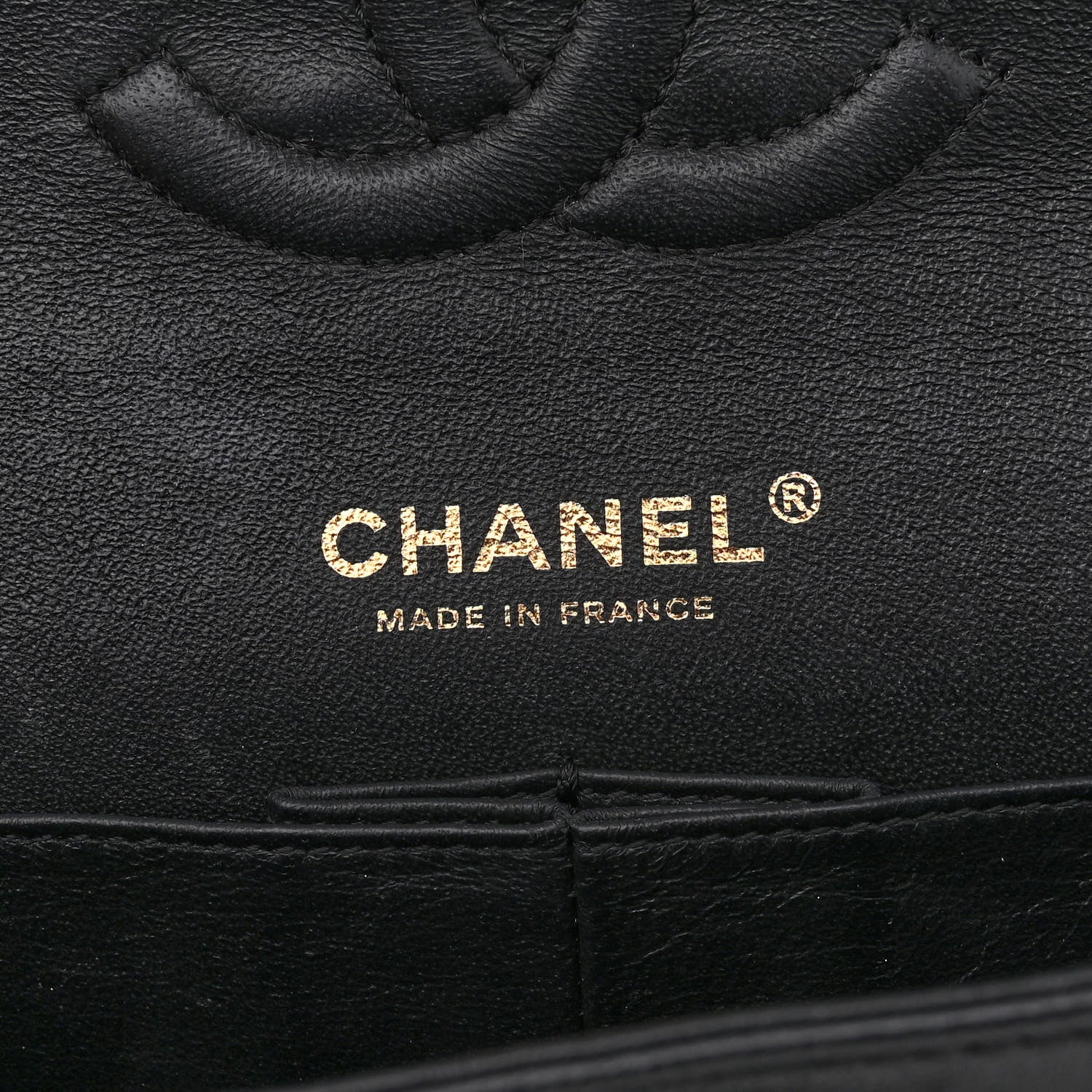 Chanel Lambskin Chevron Quilted Medium Double Flap Black 6 of 12