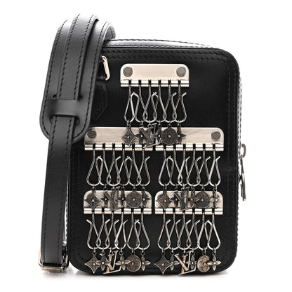 Louis Vuitton Calfskin Flower Charms Danube Messenger Black 1 of 9