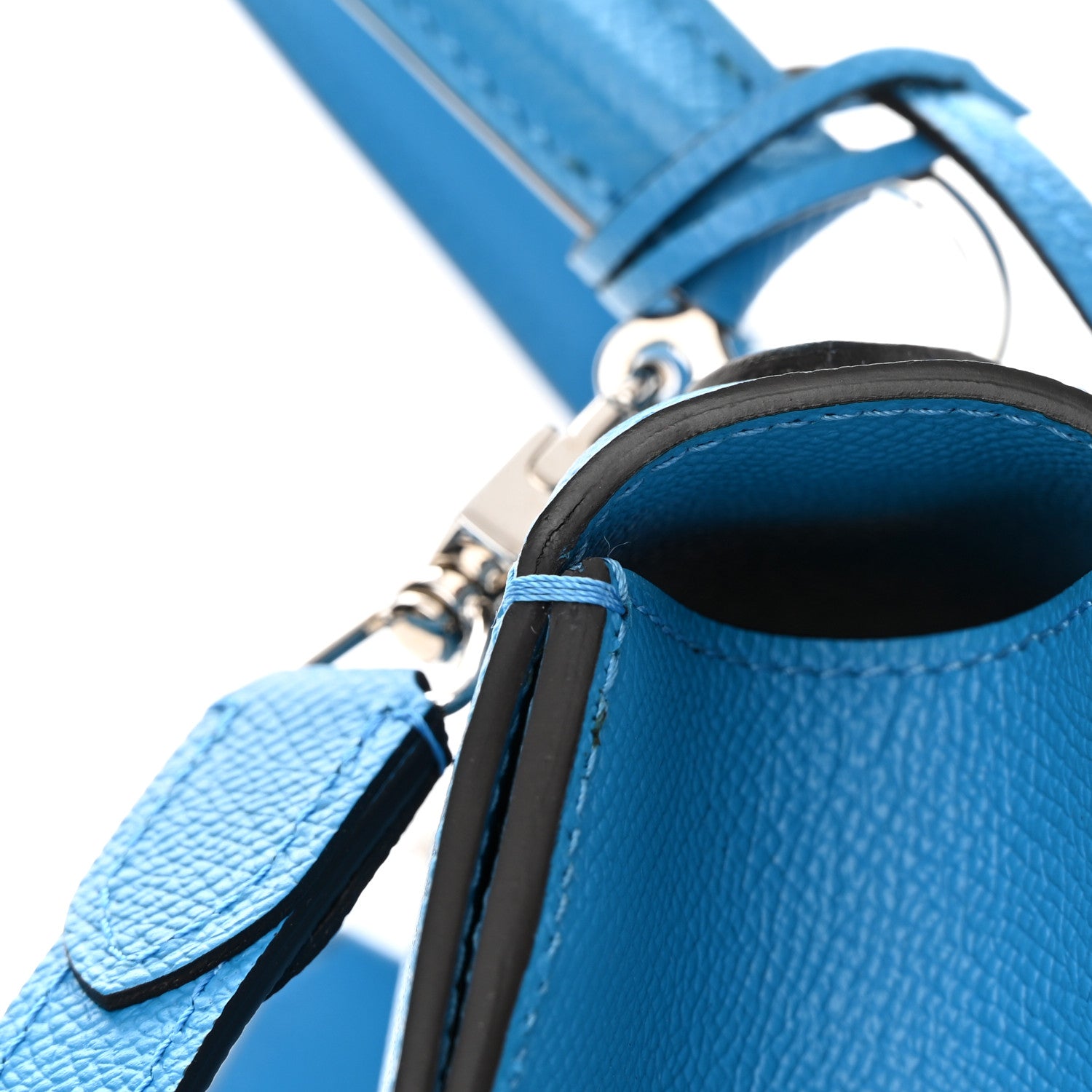 Moynat Carat Calfskin Rejane PM Sky Blue 17 of 17