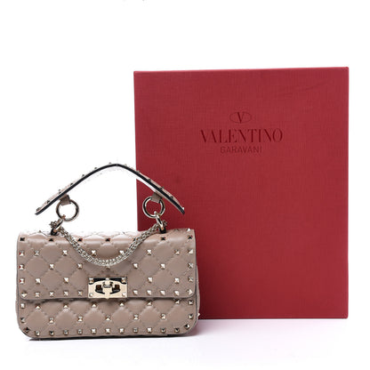 Valentino Garavani Nappa Small Rockstud Spike Shoulder Bag Poudre 10 of 10