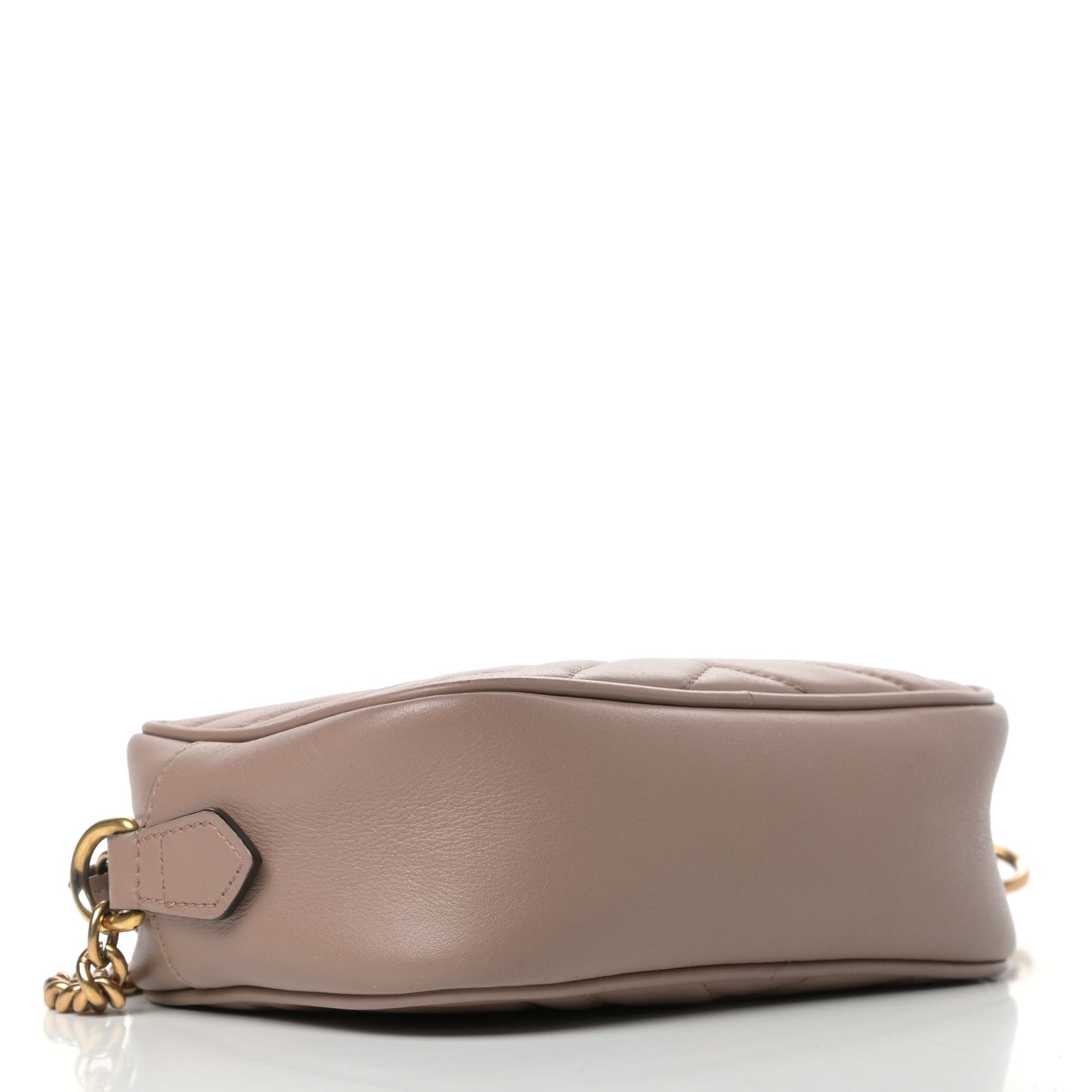Calfskin Matelasse Mini GG Marmont Chain Shoulder Bag Porcelain Rose