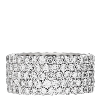 Parker & West by FASHIONPHILE Platinum Diamond 5.24ctw Five Row Eternity Band Ring 58 8.5 3 of 8