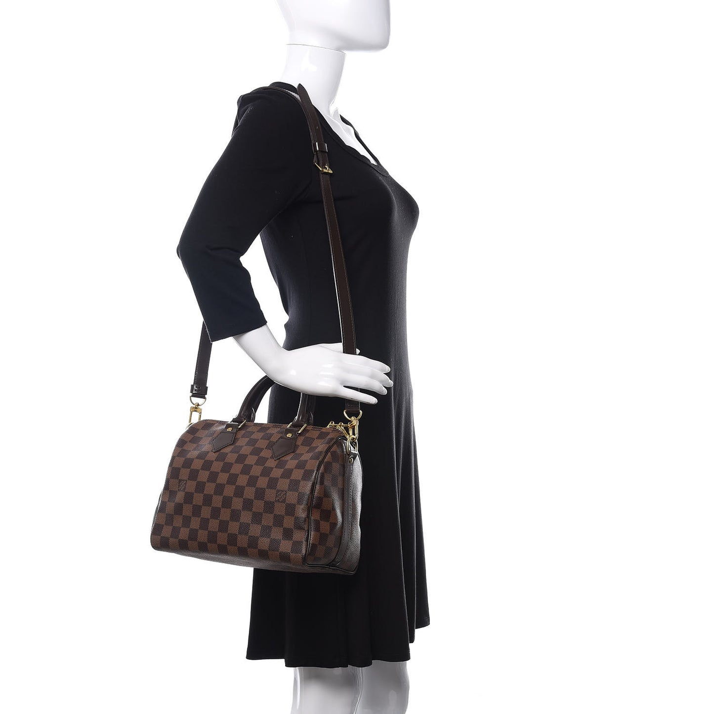 Damier Ebene Speedy Bandouliere 25