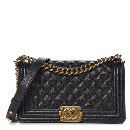 Chanel Caviar Quilted Medium Boy Flap Black 1 of 10
