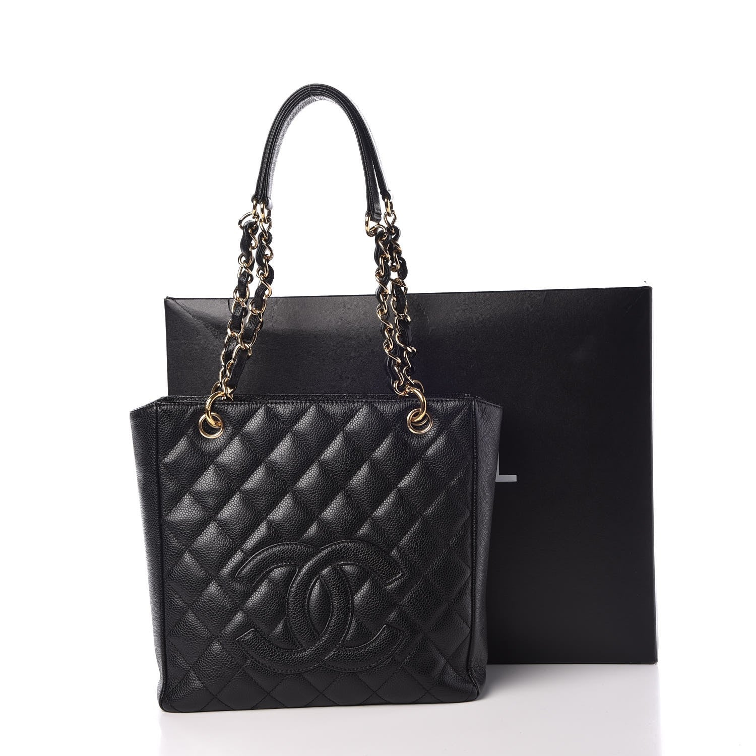 Chanel Caviar Quilted Petit Shopping Tote PST Black 10 of 10