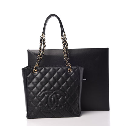 Chanel Caviar Quilted Petit Shopping Tote PST Black 10 of 10