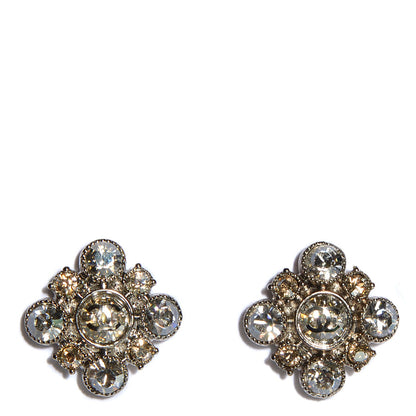 Chanel Crystal CC Earrings Silver 1 of 5