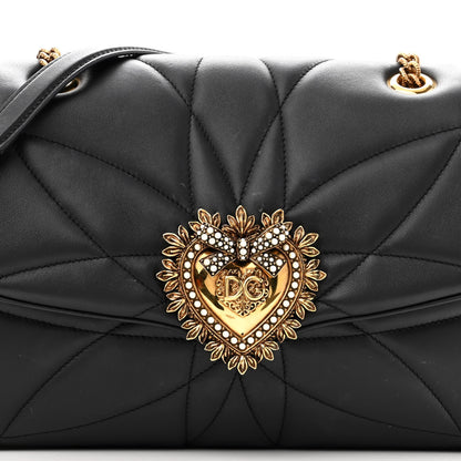 Dolce & Gabbana Nappa Quilted Large Devotion Bag Black 7 of 12