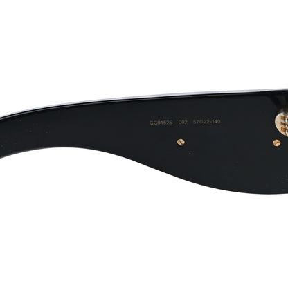Gucci Oversized Aviator Sunglasses GG0152S Black 7 of 9