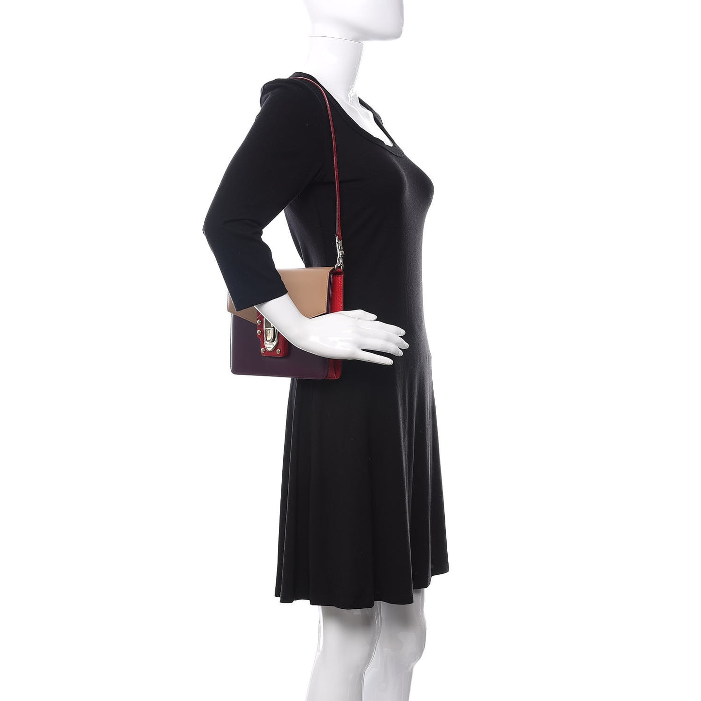 Calfskin Ayers Lucia Shoulder Bag Ghiaccio Mosto