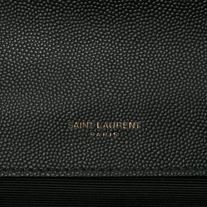 Saint Laurent Grain De Poudre Medium Classic Monogram Kate Satchel Black 6 of 8