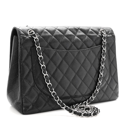 Chanel Caviar Quilted Maxi Single Flap Black 3 of 10